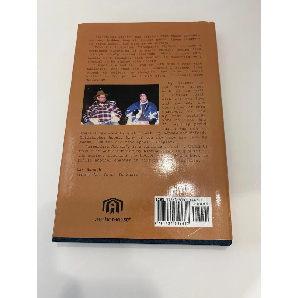 Sleepless Nights Dan Hanosh Chris Appel 2007 Signed Inscribed HC DJ Poetry